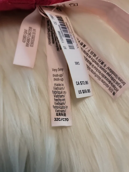 Victoria Secret Women's Very Sexy Push Up Bra 32C Deep Red Burgundy Lace - Picture 8 of 8